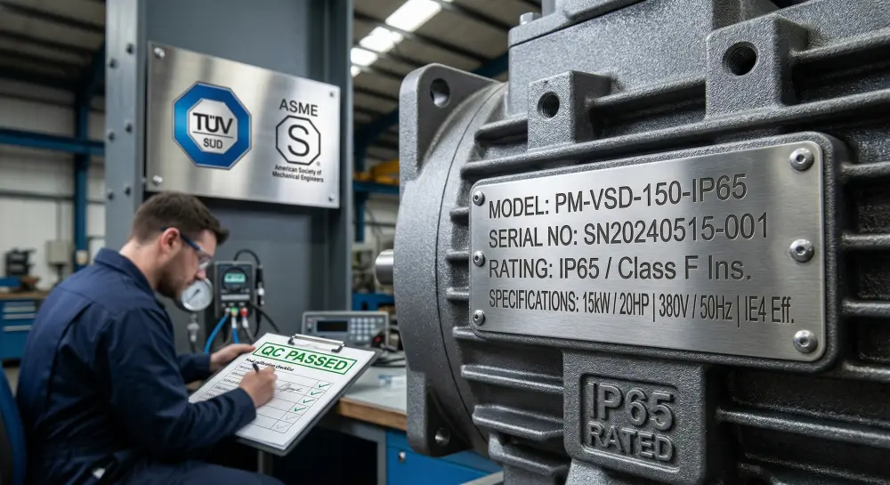 Standard Pm Vsd Single Stage Screw Air Compressor
